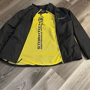 Storm Tech Men's Performance Jacket in Black and Yellow full zip